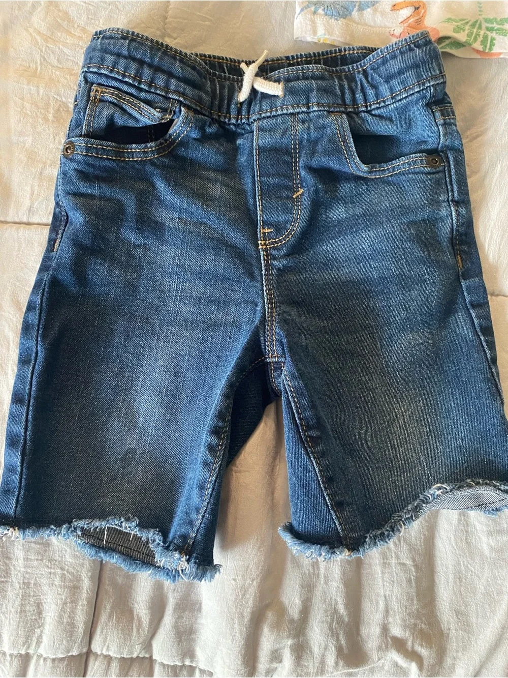 Old Navy Kids Denim Shorts and Black Drawstring Shorts Set